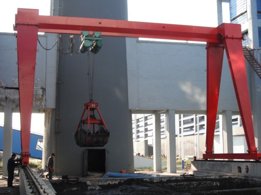 MHZ��늄Ӻ��Jץ���Tʽ���ؙC(j��) MHZ type electric hoist grab gantry crane